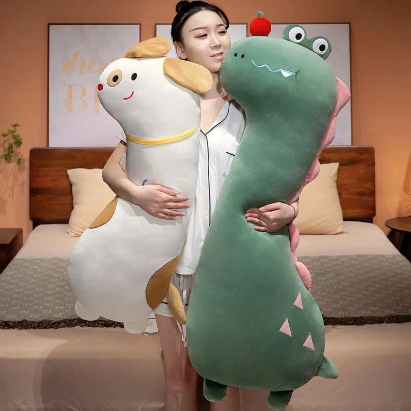 Long Pancake Dino Dog Crocodile Giraffe Pillow Plush