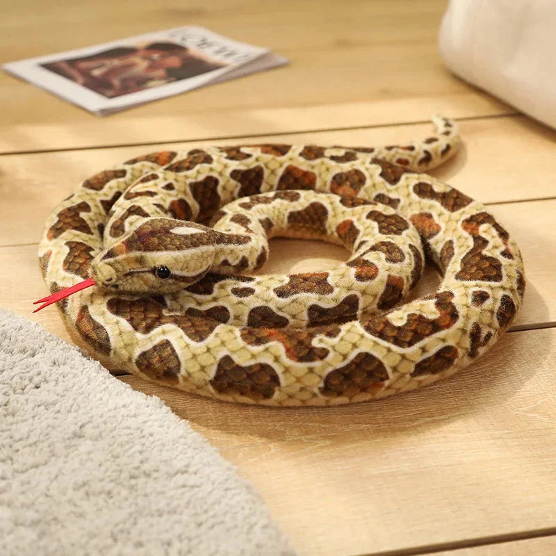 Long Realistic Brown Green Orange Snake Plushies