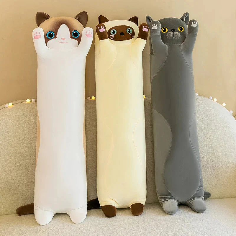 Long Snuggly Cat Siamese British Shorthair Snowshoe Plushies Collection