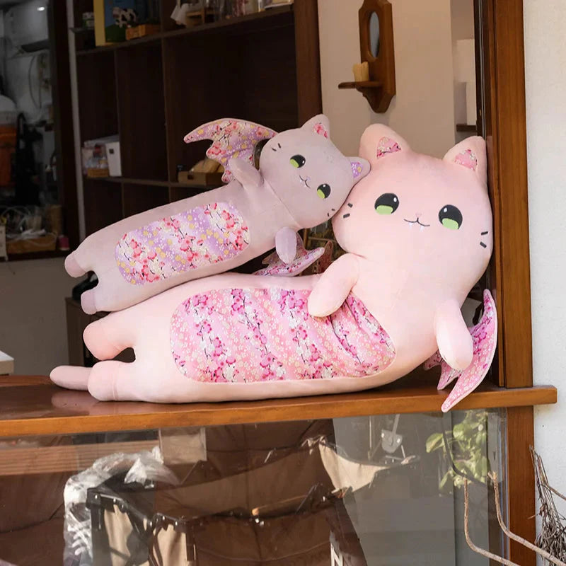 Long Snuggly Luna & Solis Sakura Cat Plushies