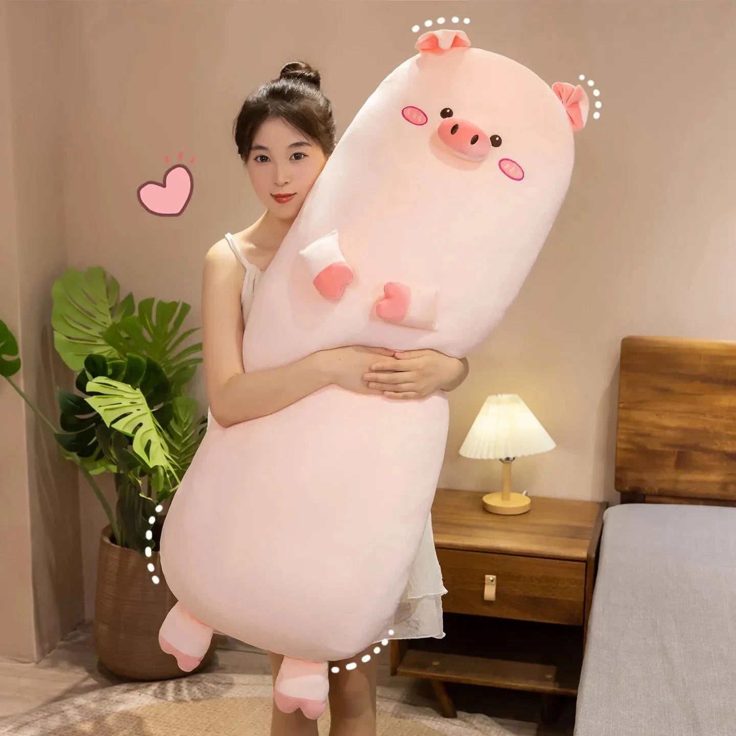 Long Snuggly Pig Plushies