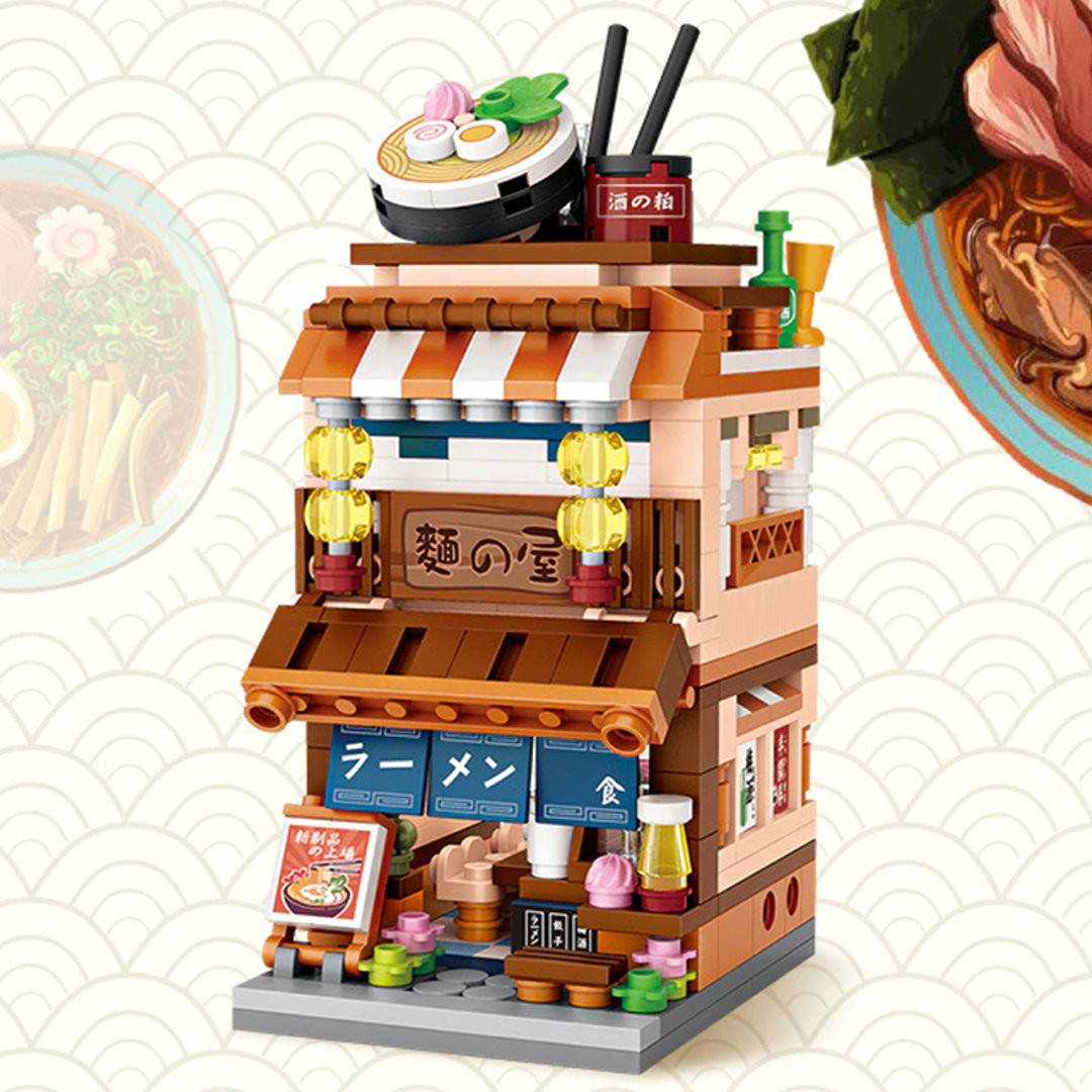 Micro Cute Japanese Stalls Building Sets