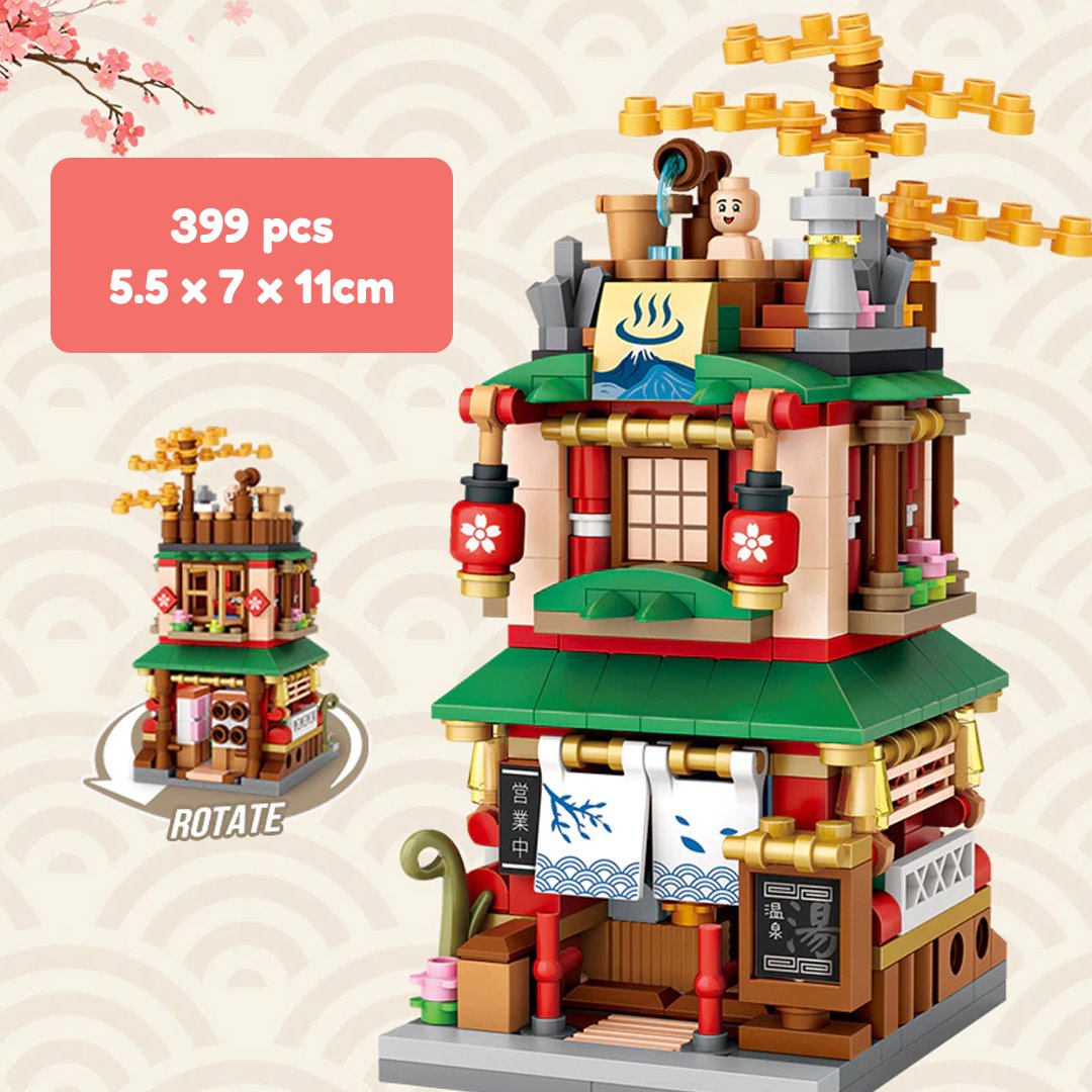 Micro Cute Japanese Stalls Building Sets