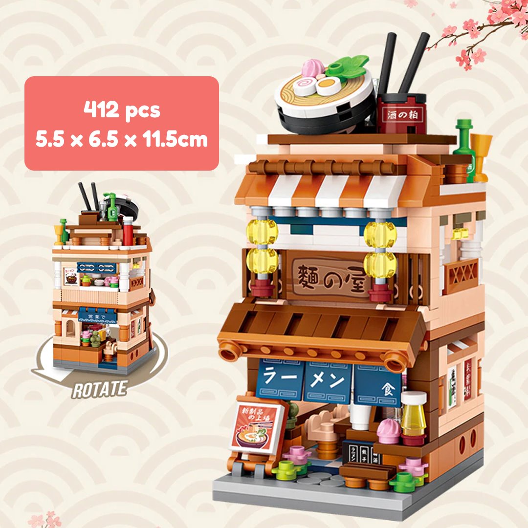 Micro Cute Japanese Stalls Building Sets