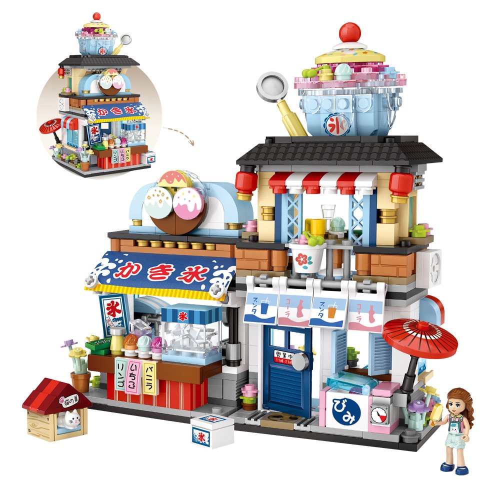 Micro Japanese Desserts Cafe Building Sets