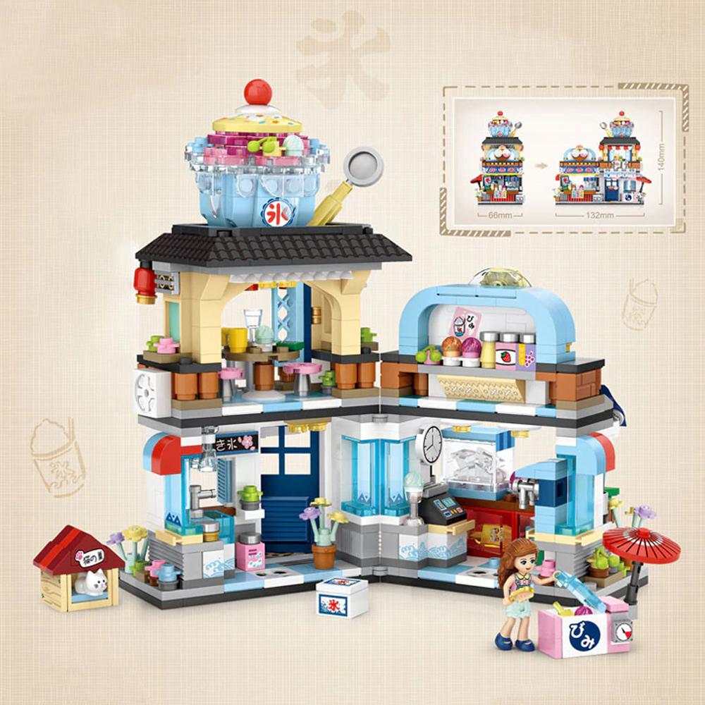 Micro Japanese Desserts Cafe Building Sets