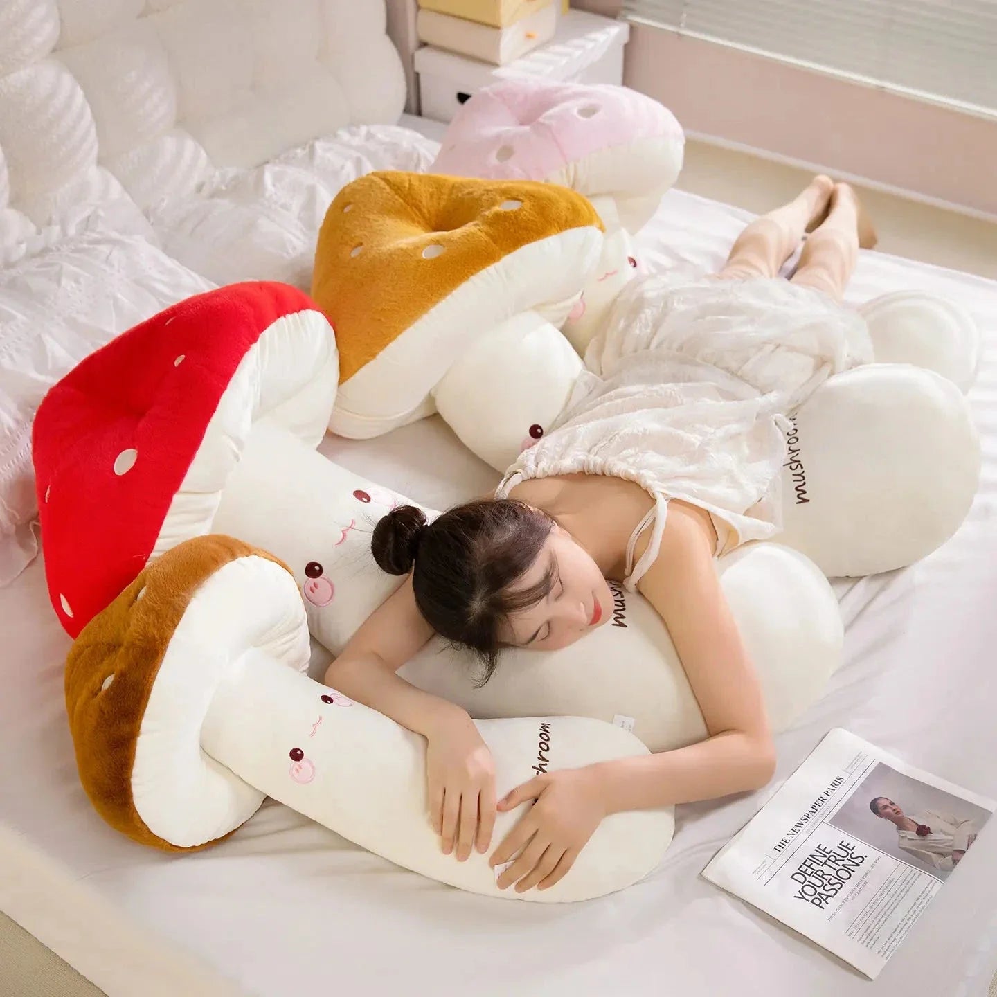 Mushie the Long Snuggly Kawaii Mushroom Plushies