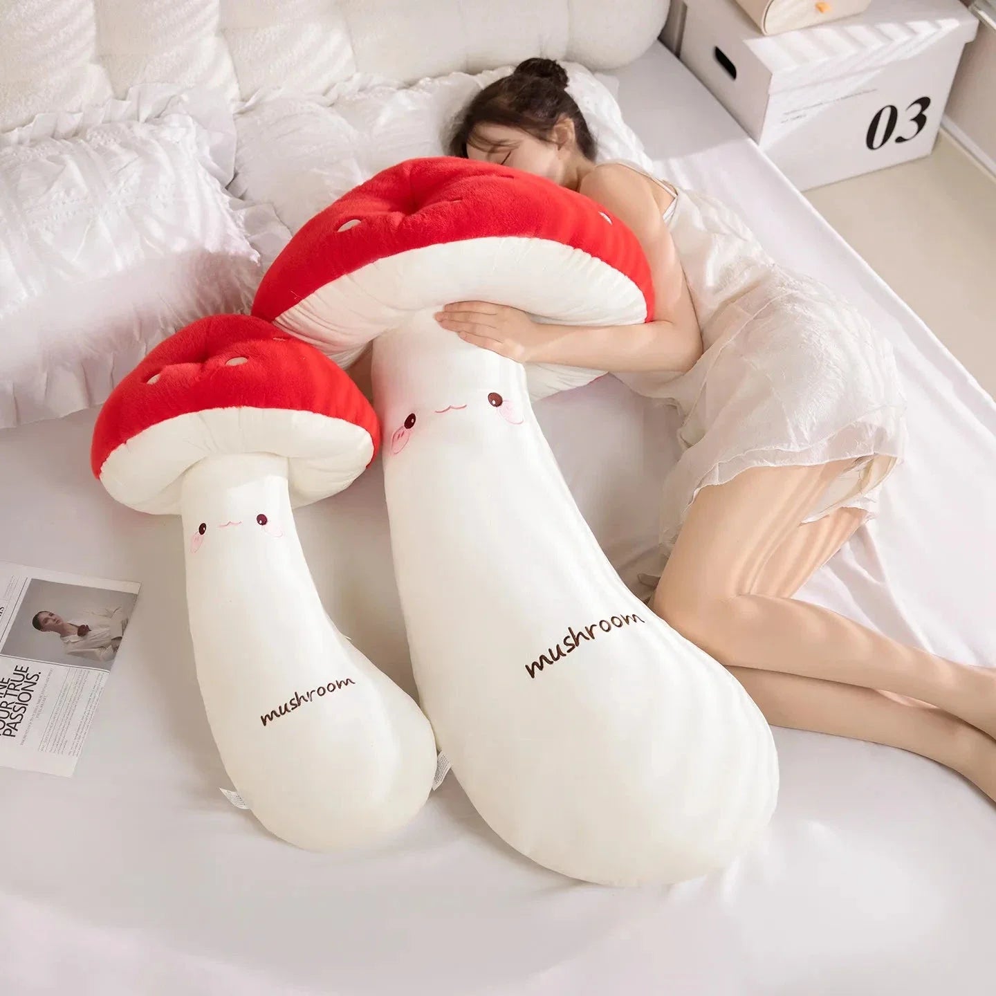 Mushie the Long Snuggly Kawaii Mushroom Plushies