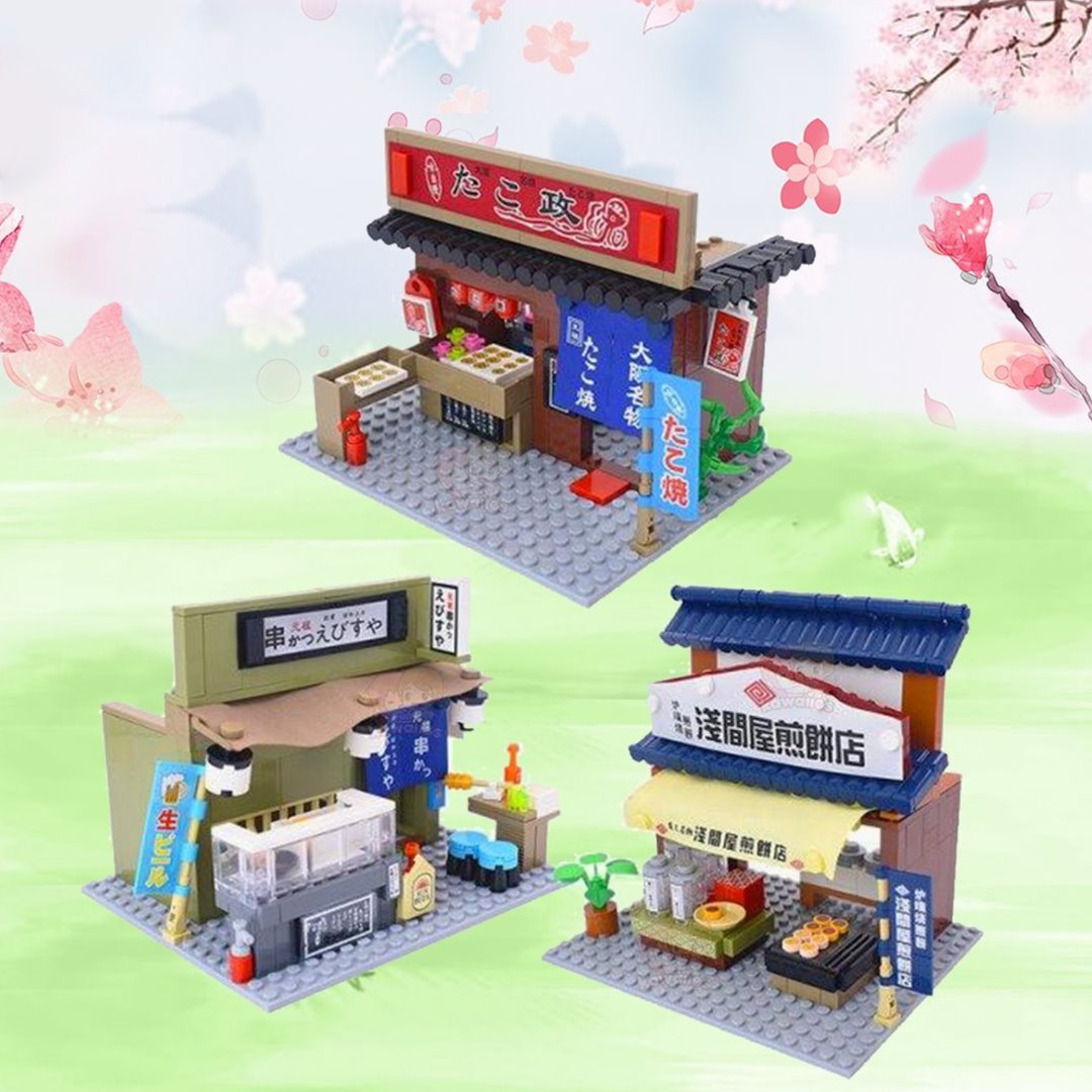 Nippombashi Dori Street Japanese Restaurants Building Sets