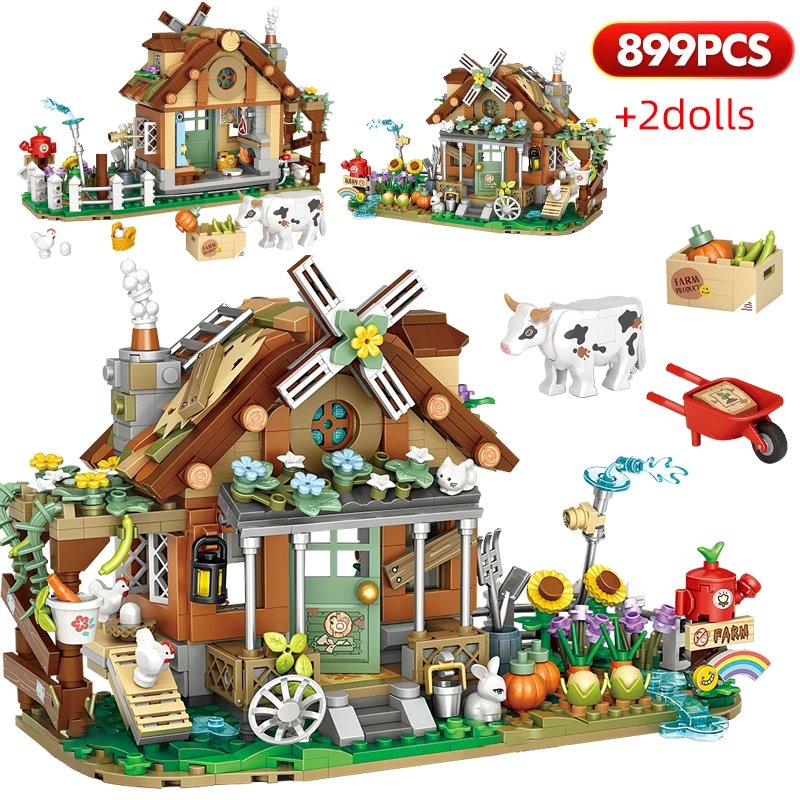 Old MacDonald Farm House Micro Building Block