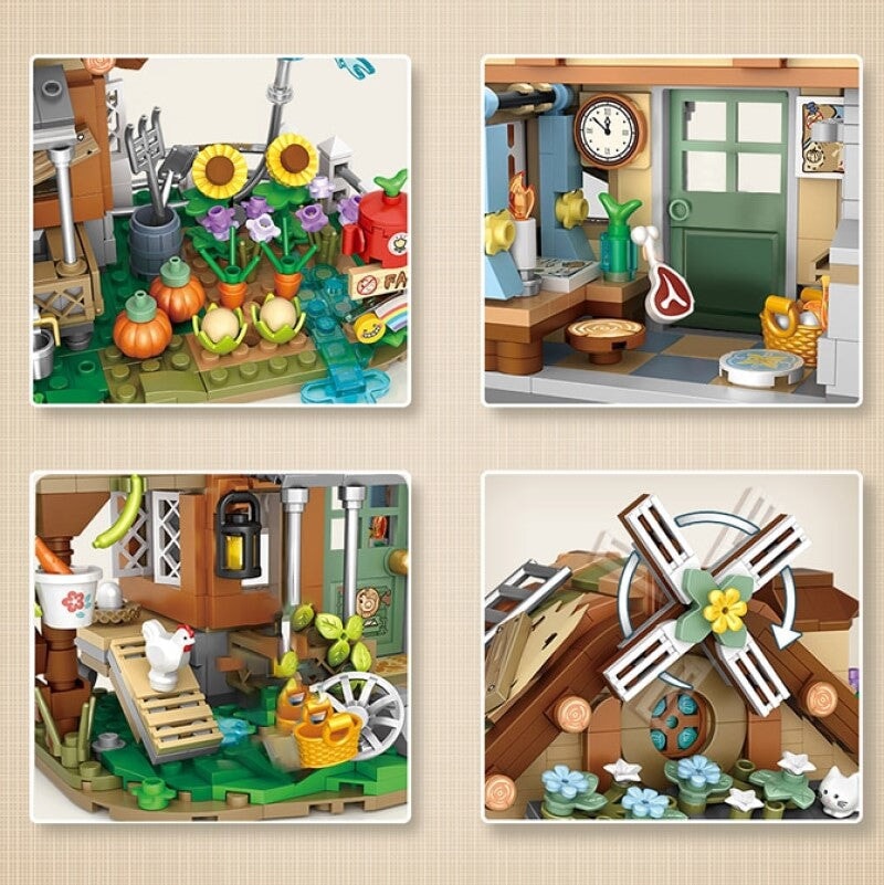 Old MacDonald Farm House Micro Building Block