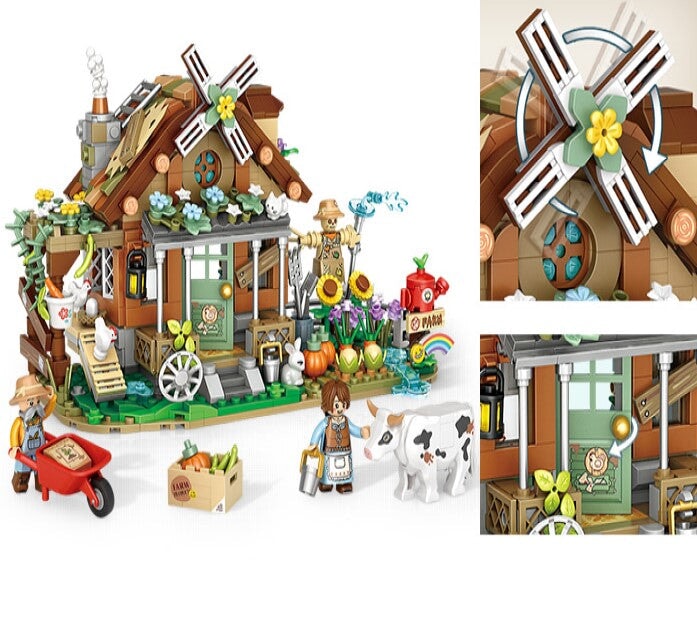 Old MacDonald Farm House Micro Building Block
