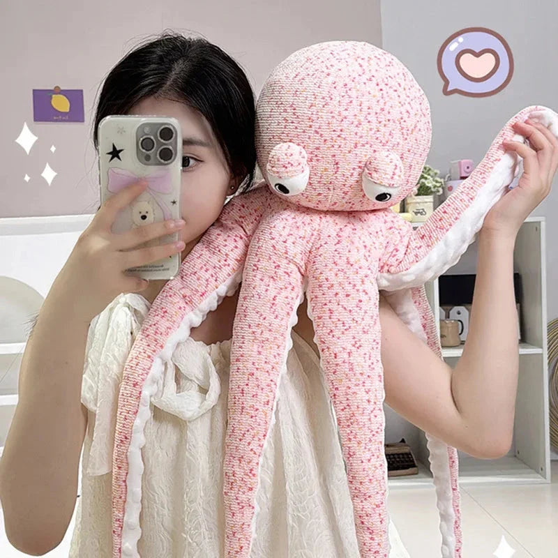 Pink Brown Funny Octopus Plushies