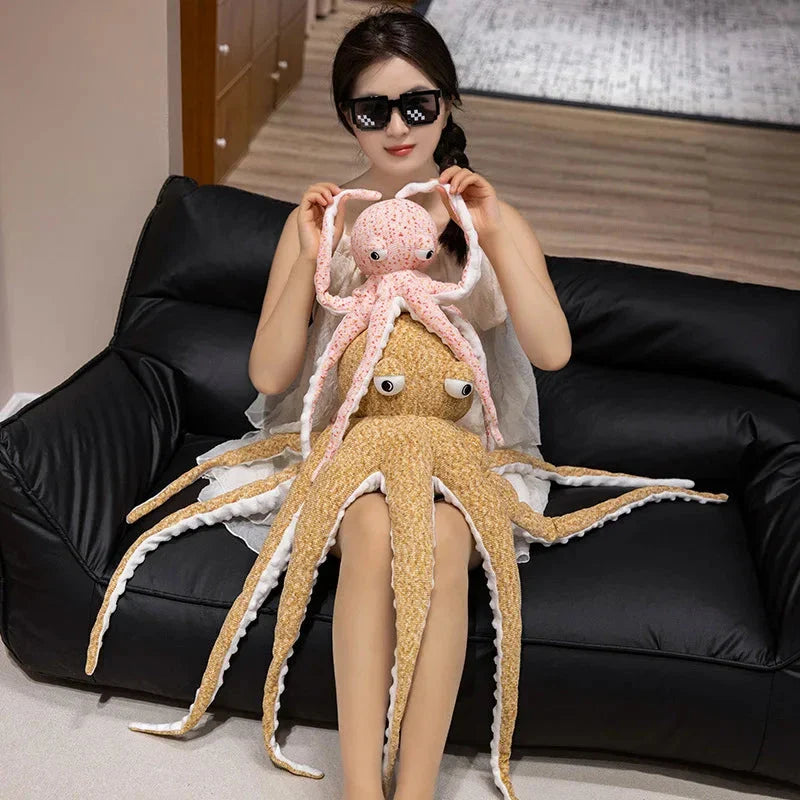 Pink Brown Funny Octopus Plushies