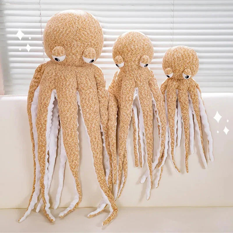 Pink Brown Funny Octopus Plushies