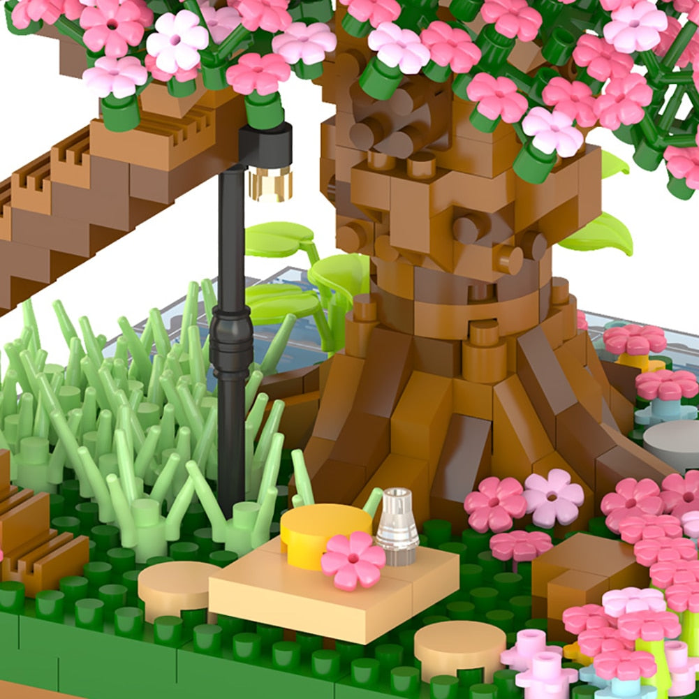 Sakura Cherry Blossom Tree House Nano Building Set