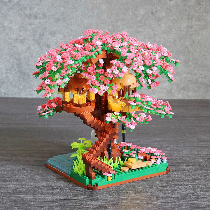 Sakura Cherry Blossom Tree House Nano Building Set