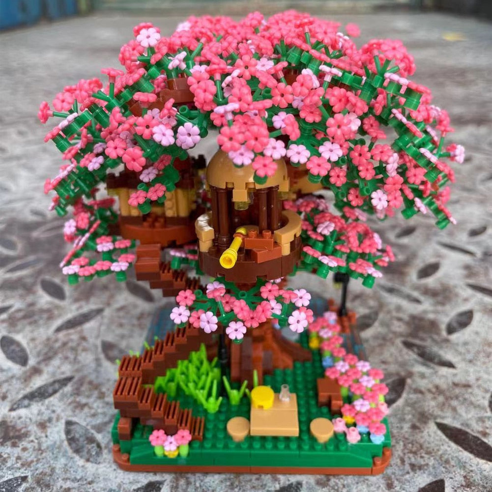 Sakura Cherry Blossom Tree House Nano Building Set