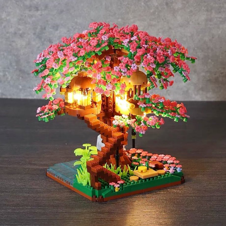 Sakura Cherry Blossom Tree House Nano Building Set