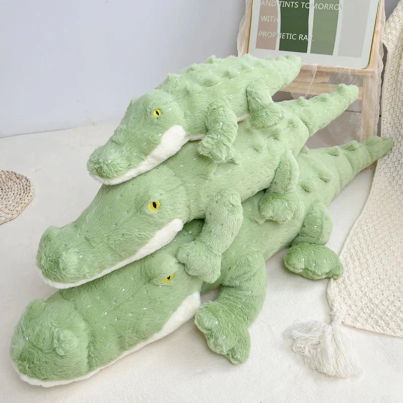 Soft Fluffy Green Crocodile Plush Toy