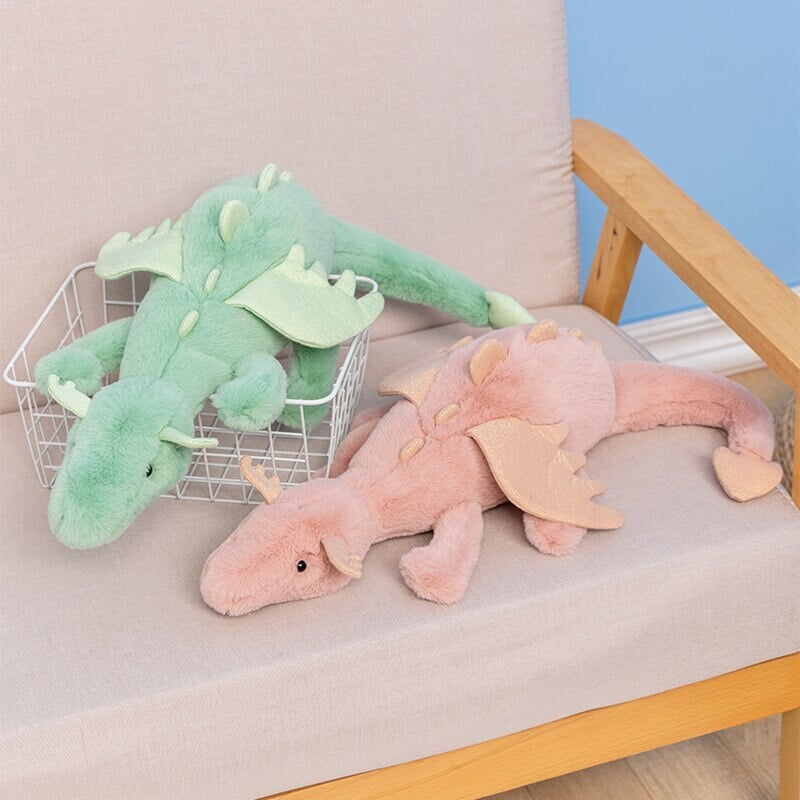 The Mighty Colored Dragon Family Soft Toys