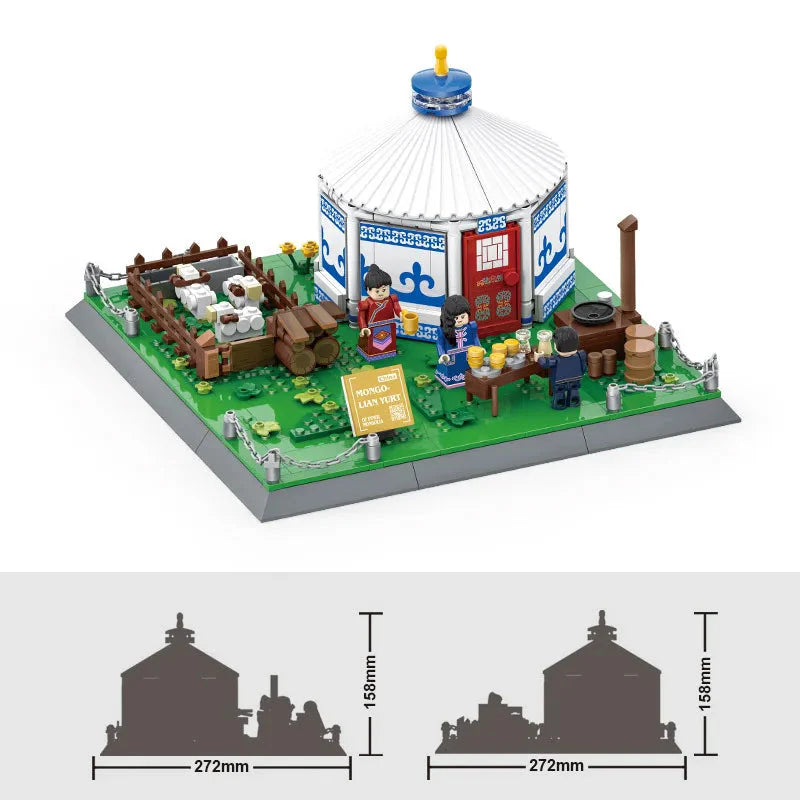 Traditional Mongolian Ger Building Blocks