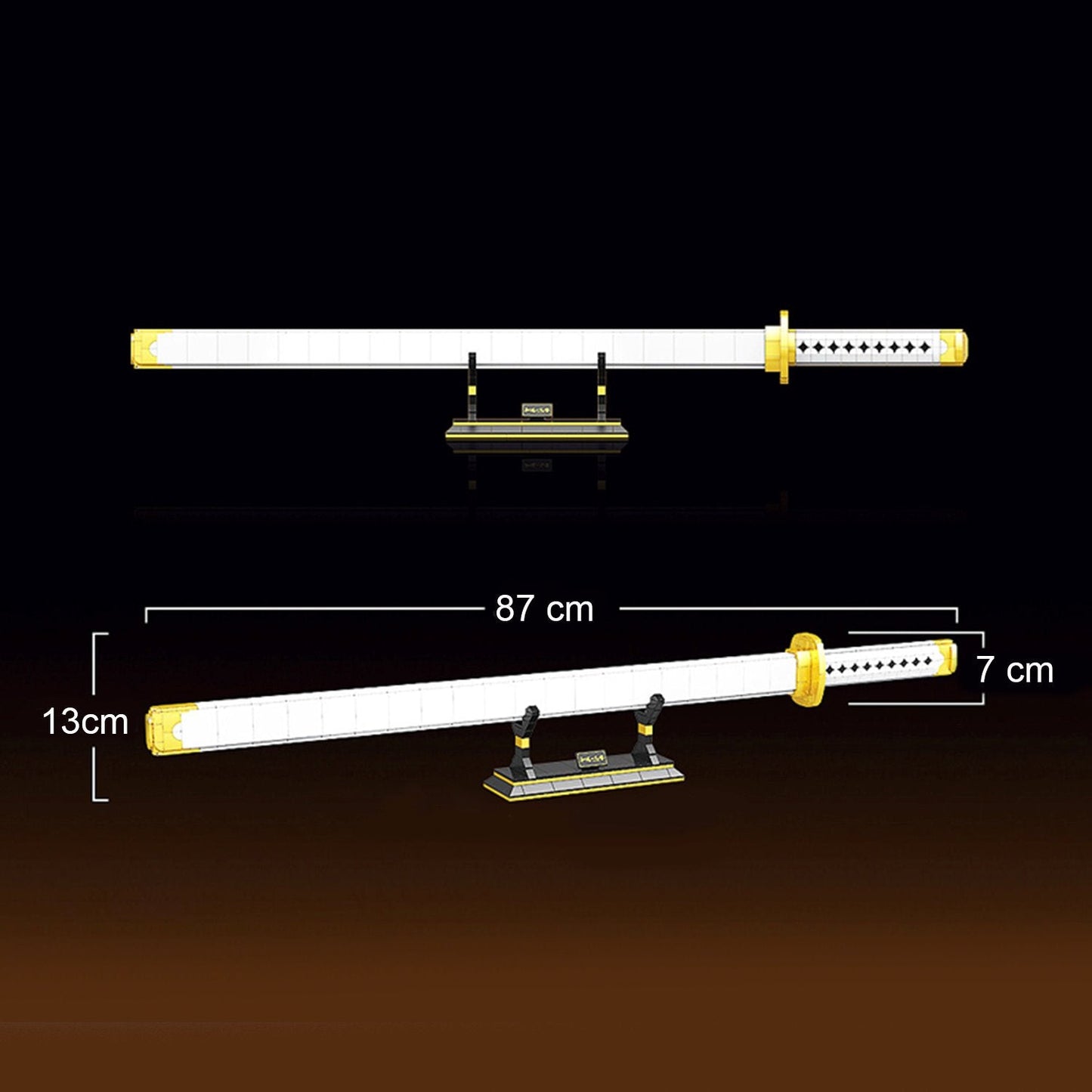 Wado Great Grade White Katana Sword Building Blocks