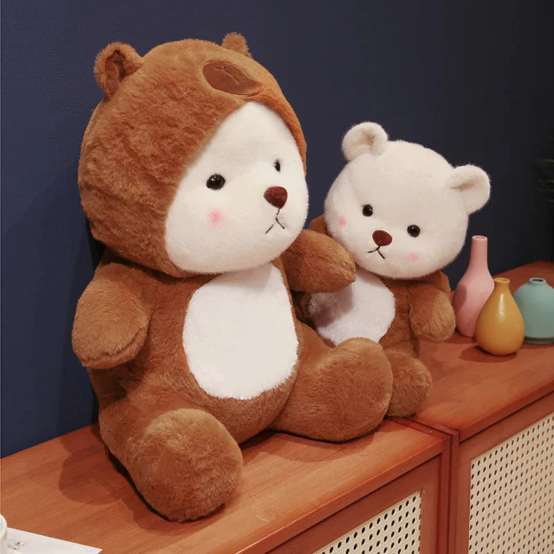 White Bear Capybara Costume Plushie