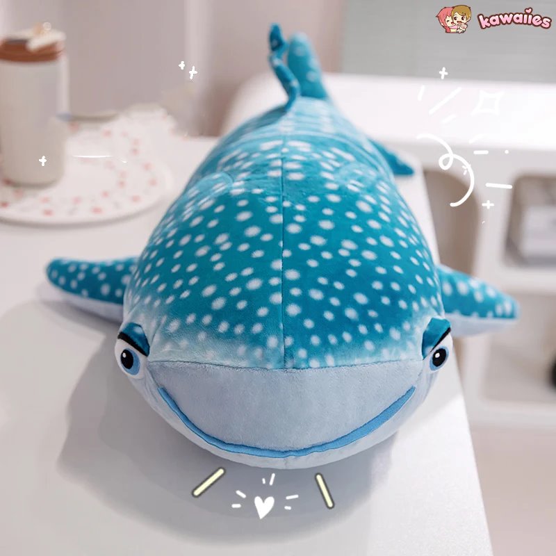 White Beluga Blue Whale Shark 75cm Plushies