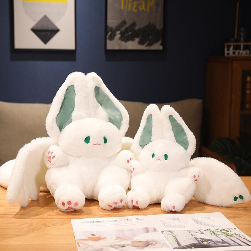 White Kawaii Fluffy Bat Plushie