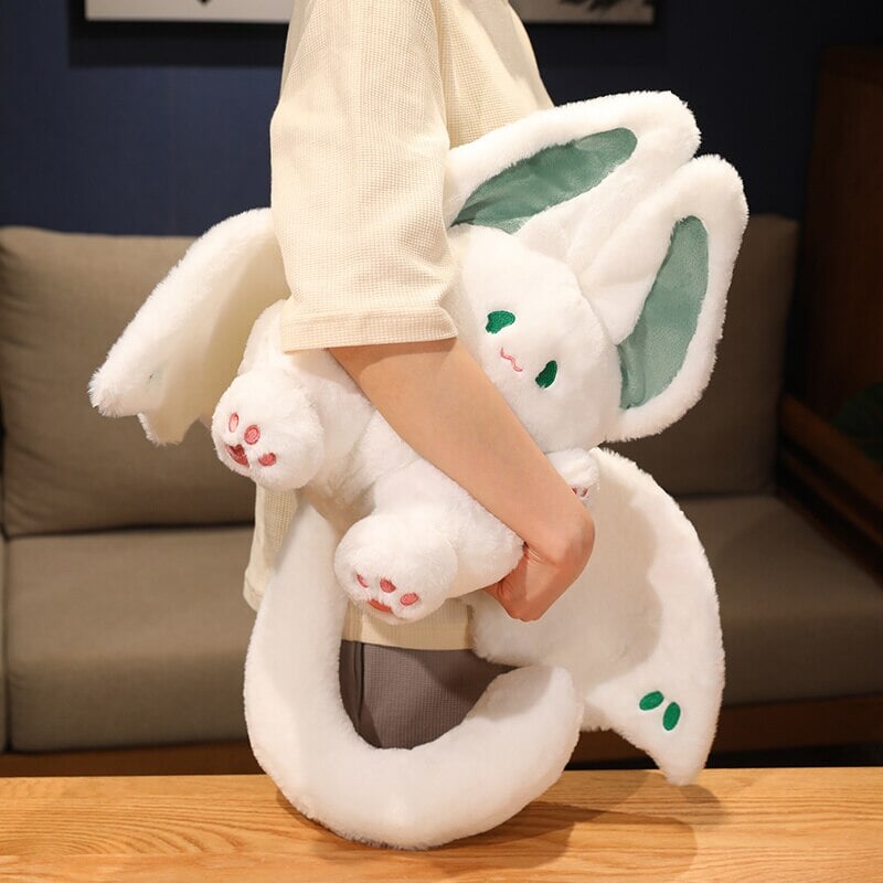 White Kawaii Fluffy Bat Plushie