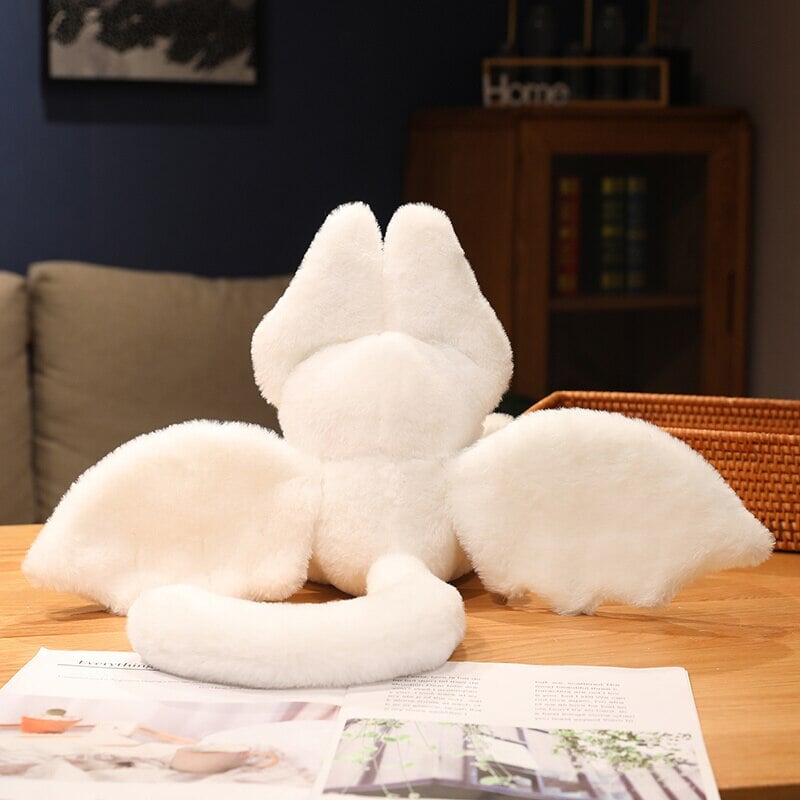 White Kawaii Fluffy Bat Plushie
