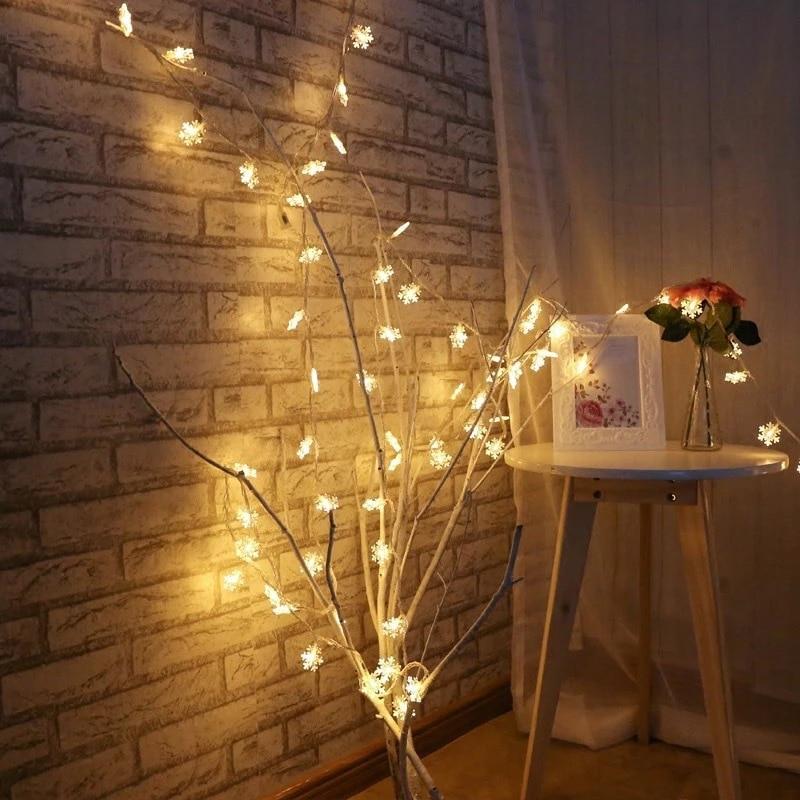 LED Snowflake Lights - String Garland Christmas Lights
