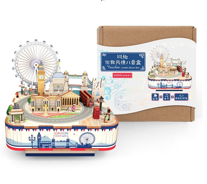 London City | 3D Wooden Puzzles | DIY Music Box