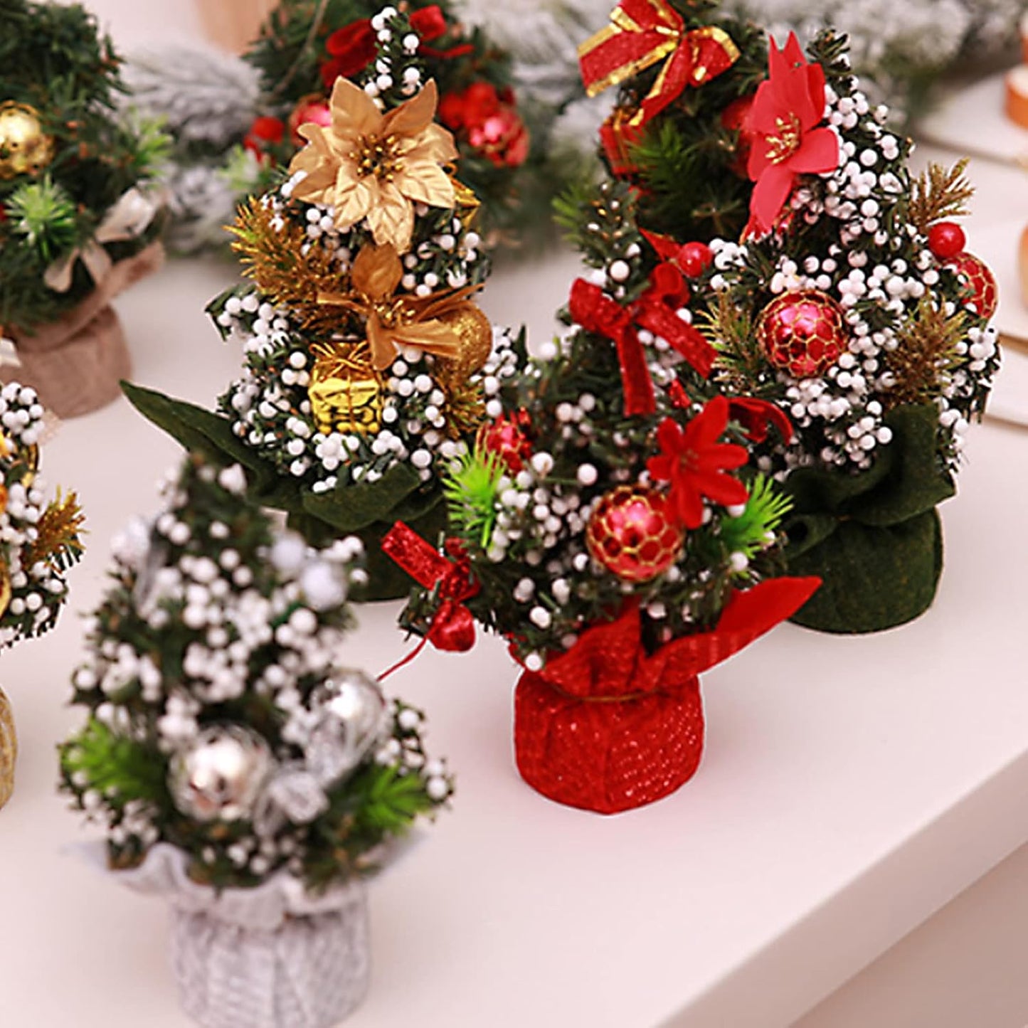 Mini Tabletop Christmas Tree Ornaments – Delightful DIY Décor for Your Table, Perfect for Holiday Celebrations and New Year’s Festivities