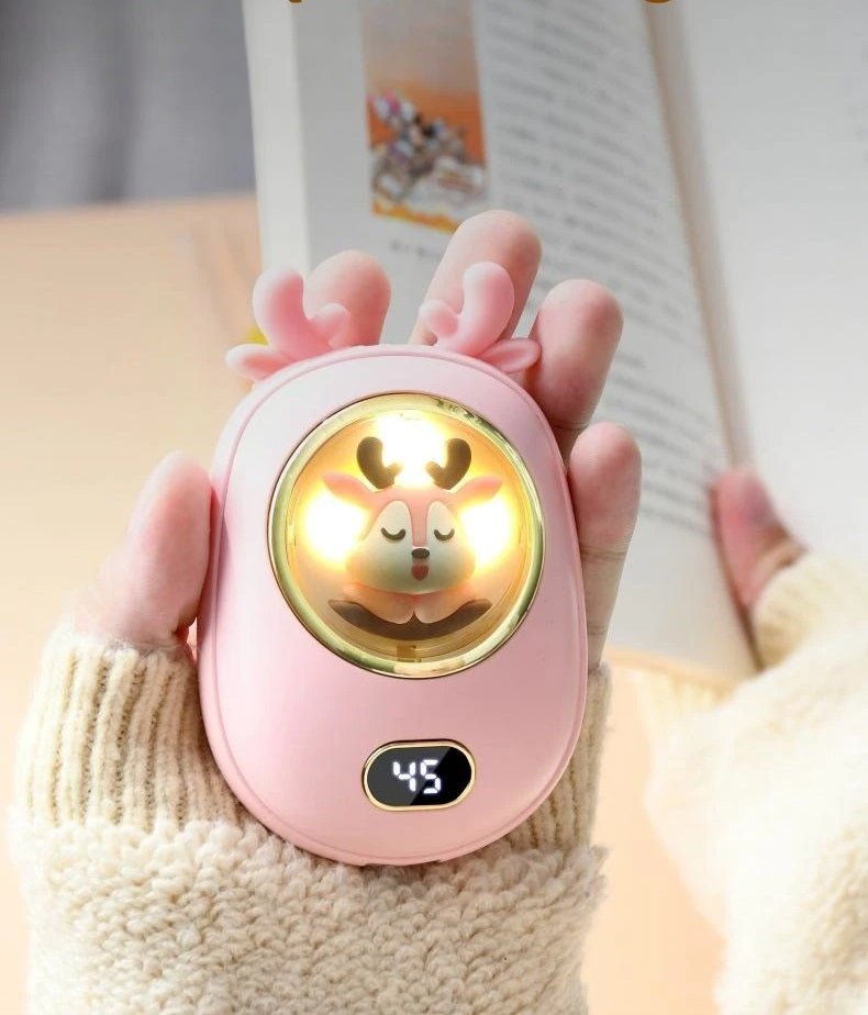 Portable Hand Warmers & Power Bank – 2-in-1 Device with 10,000mAh Battery with Temperature Display, Adjustable Heat, Perfect Christmas Gift