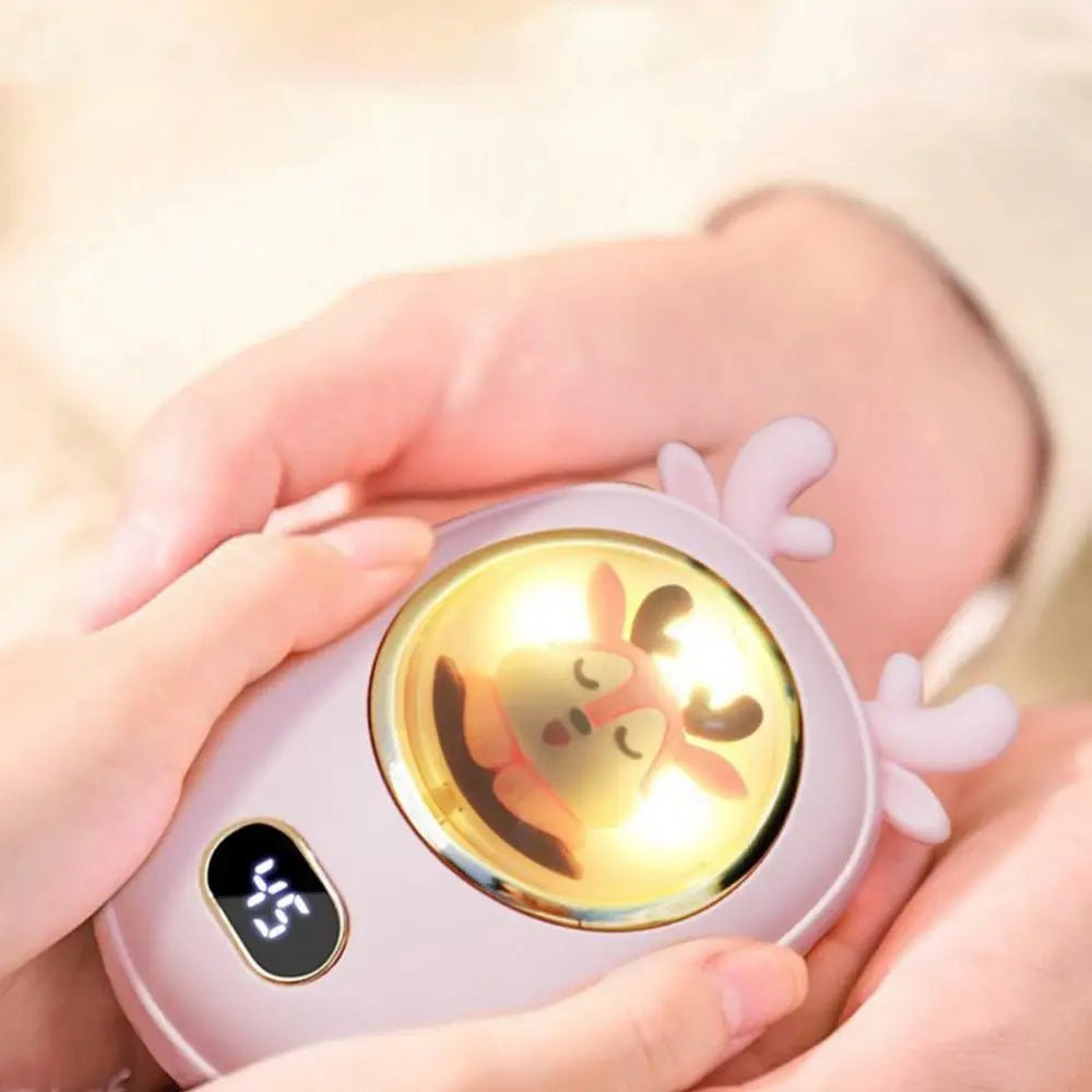 Portable Hand Warmers & Power Bank – 2-in-1 Device with 10,000mAh Battery with Temperature Display, Adjustable Heat, Perfect Christmas Gift