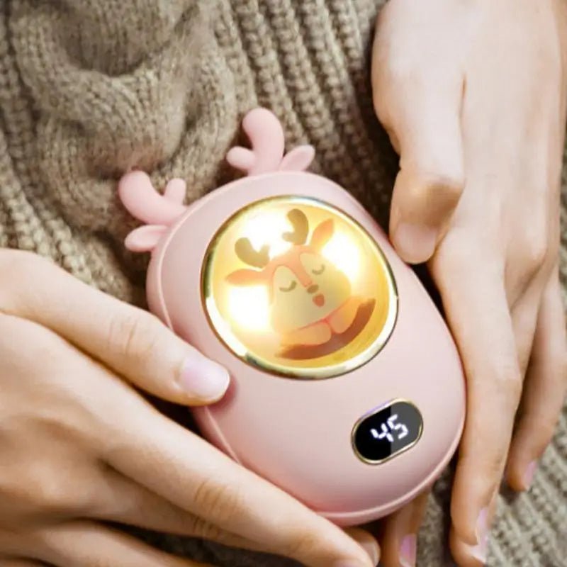 Portable Hand Warmers & Power Bank – 2-in-1 Device with 10,000mAh Battery with Temperature Display, Adjustable Heat, Perfect Christmas Gift