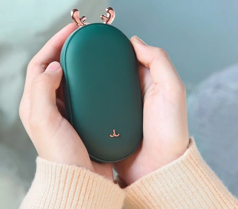 Portable Hand Warmers & Power Bank – 2-in-1 Device with 10,000mAh Battery with Temperature Display, Adjustable Heat, Perfect Christmas Gift