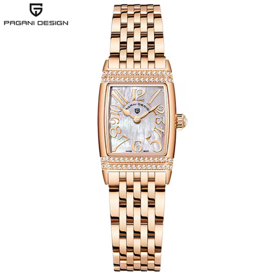 Rose Gold Exotic Premier Designer Swiss Quartz Women Watch