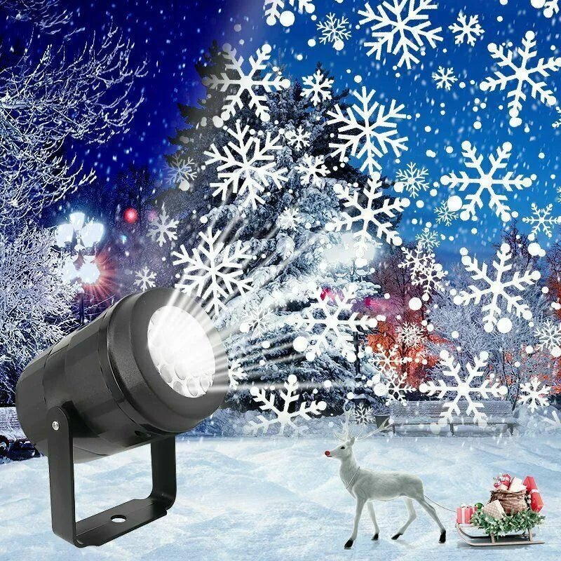 Snowflake Projector LED Christmas Light - Christmas Projector Lights for Indoor Outdoor Christmas, Wedding and Yard Decor