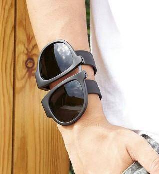 Slap and Fold Polarized Sunglasses - Black