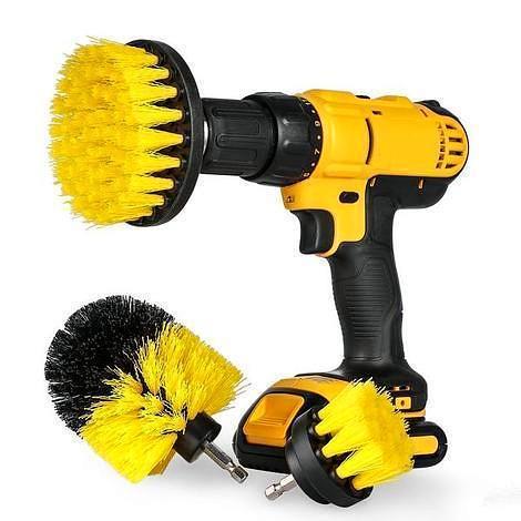 3Pcs Power Scrubber Brush Drill Attachable Set