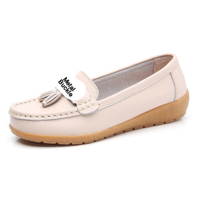 women shoes women flats genuine leather loafers casual ladies shoes