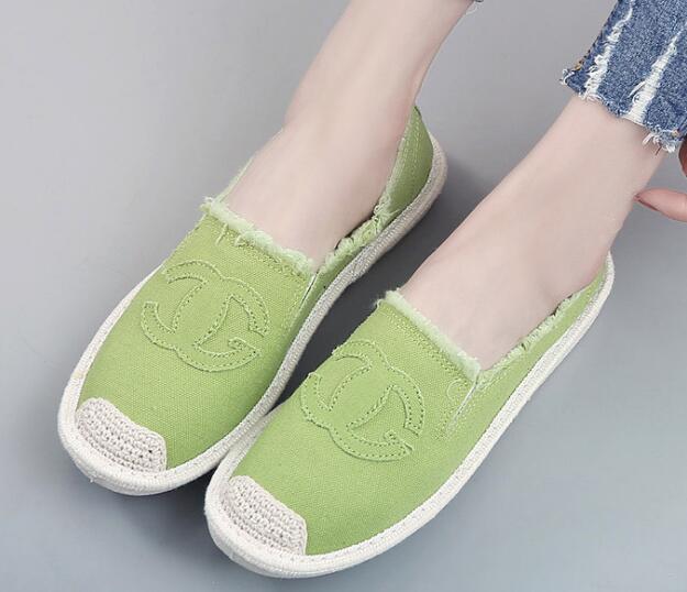 Casual Flat Shoes Women Canvas Slip On Flats Platform Loafers