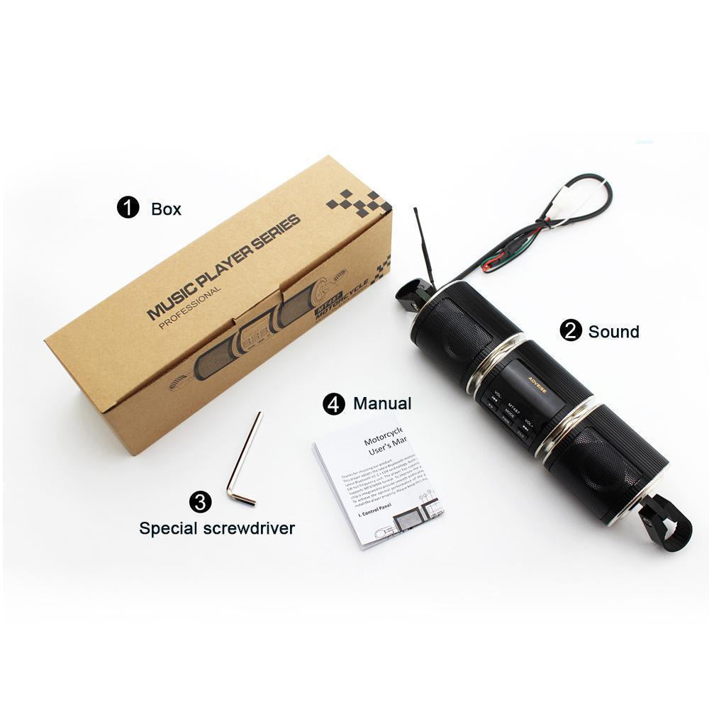 Motorcycle Bluetooth Speaker Motorbike Handle Bar Waterproof Player