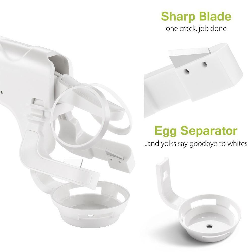 New Easy Egg Cracker Handheld York White Separator