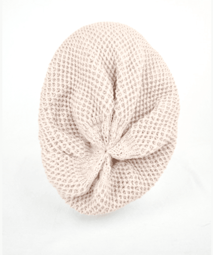 Stylish Gray Waffle Knit Slouch Beanie