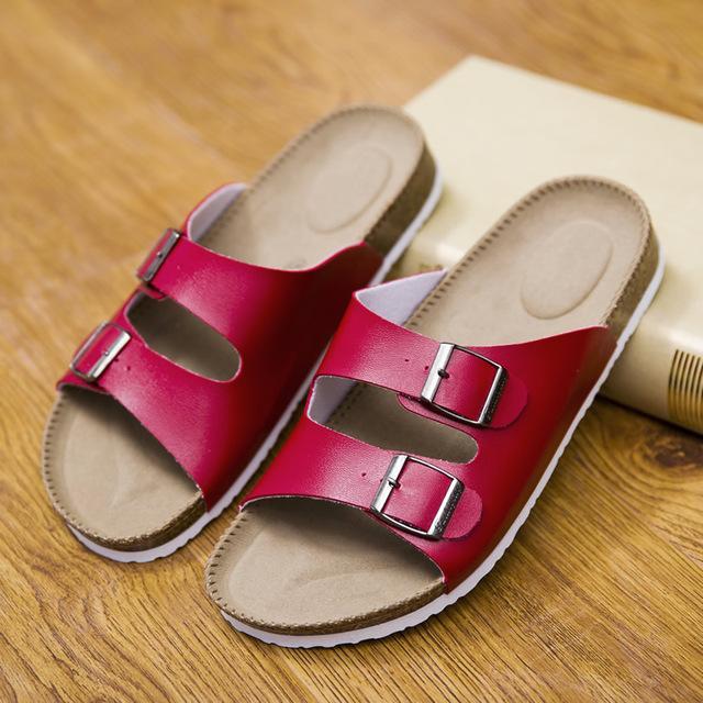 Unisex Brand Couples Cork Flipflops Clip Toe Platform Beach Slippers