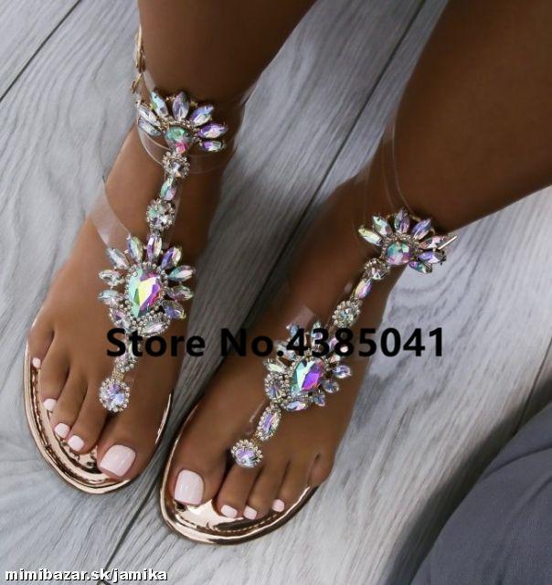 Bohemia Style Flats Sandal Gladiator Gold Rhinestone Knee High Buckle Strap Woman Boots